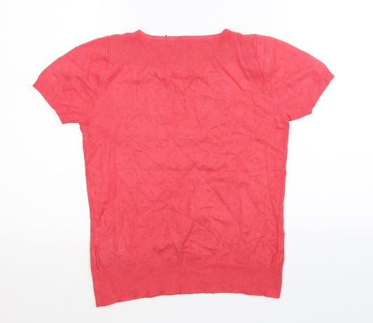 Debenhams Womens Pink Knit Pullover Jumper Size 10