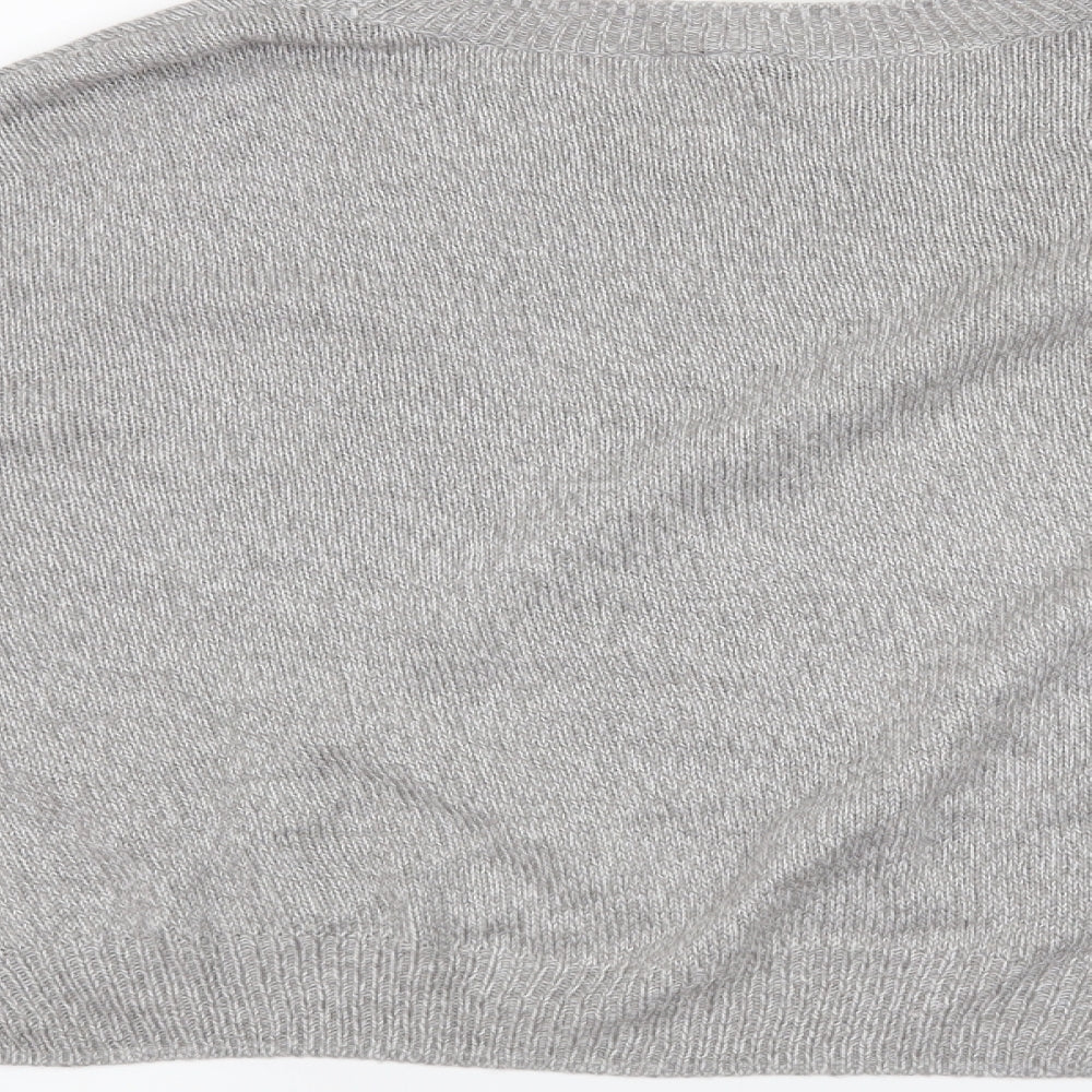 Brand and care label for H&M women’s grey jumper, size M
