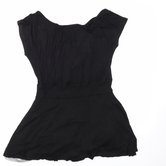 Black Womens Black A-Line Size M