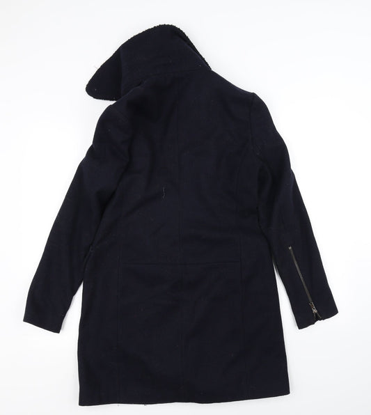 NEXT Womens Blue Overcoat Coat Size 10
