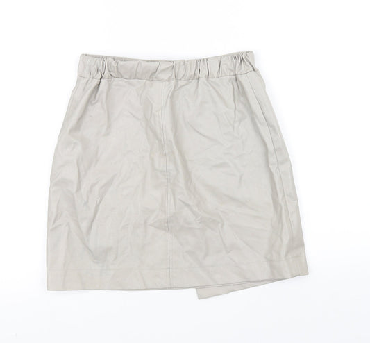 Topshop Womens Beige A-Line Skirt Size 8