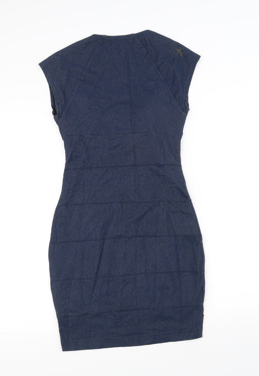 Sasperilla Womens Blue Pencil Dress Size 8