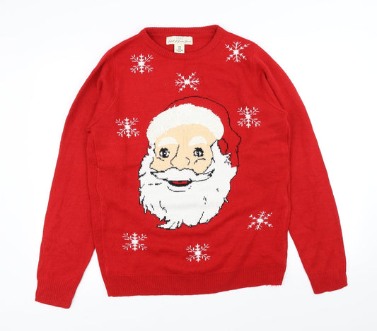 L.O.G.G Mens Red Pullover Jumper Size M