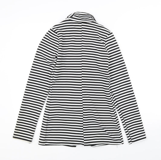 Lustre Womens Black Striped Jacket Size 8