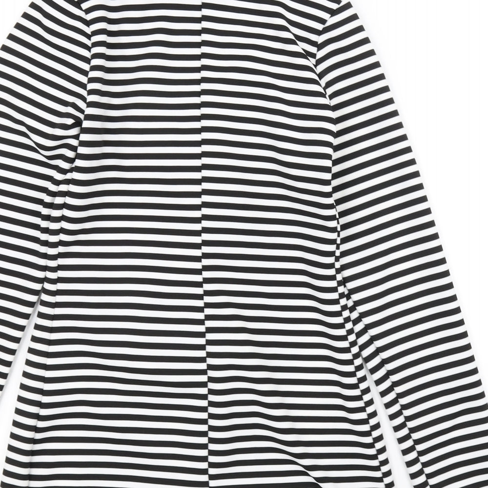 Lustre Womens Black Striped Jacket Size 8