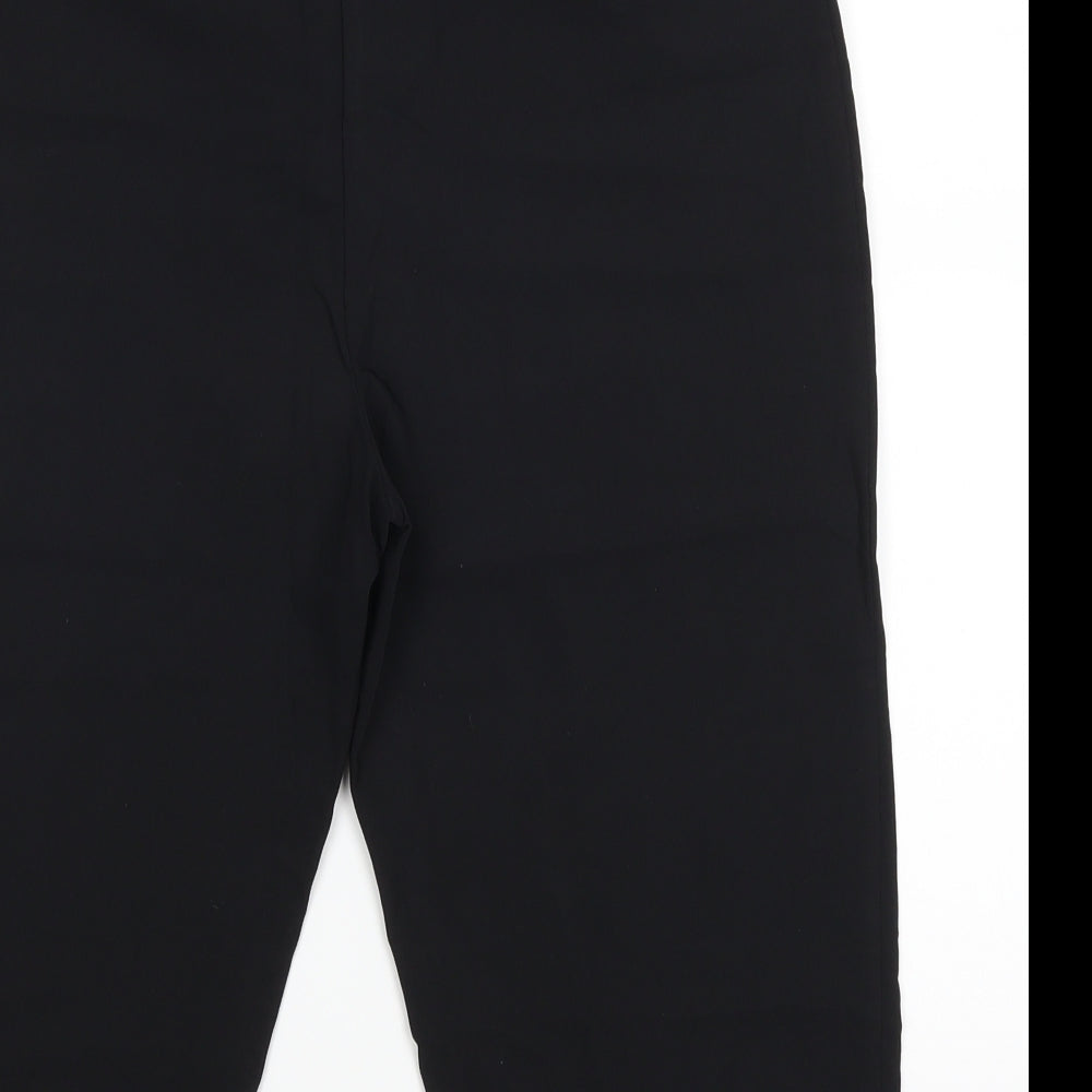 Brand and care label for Scarlett women’s black cropped trousers, size UK 10