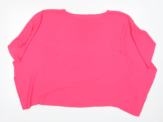 Papaya Womens Pink Basic Blouse Size 8