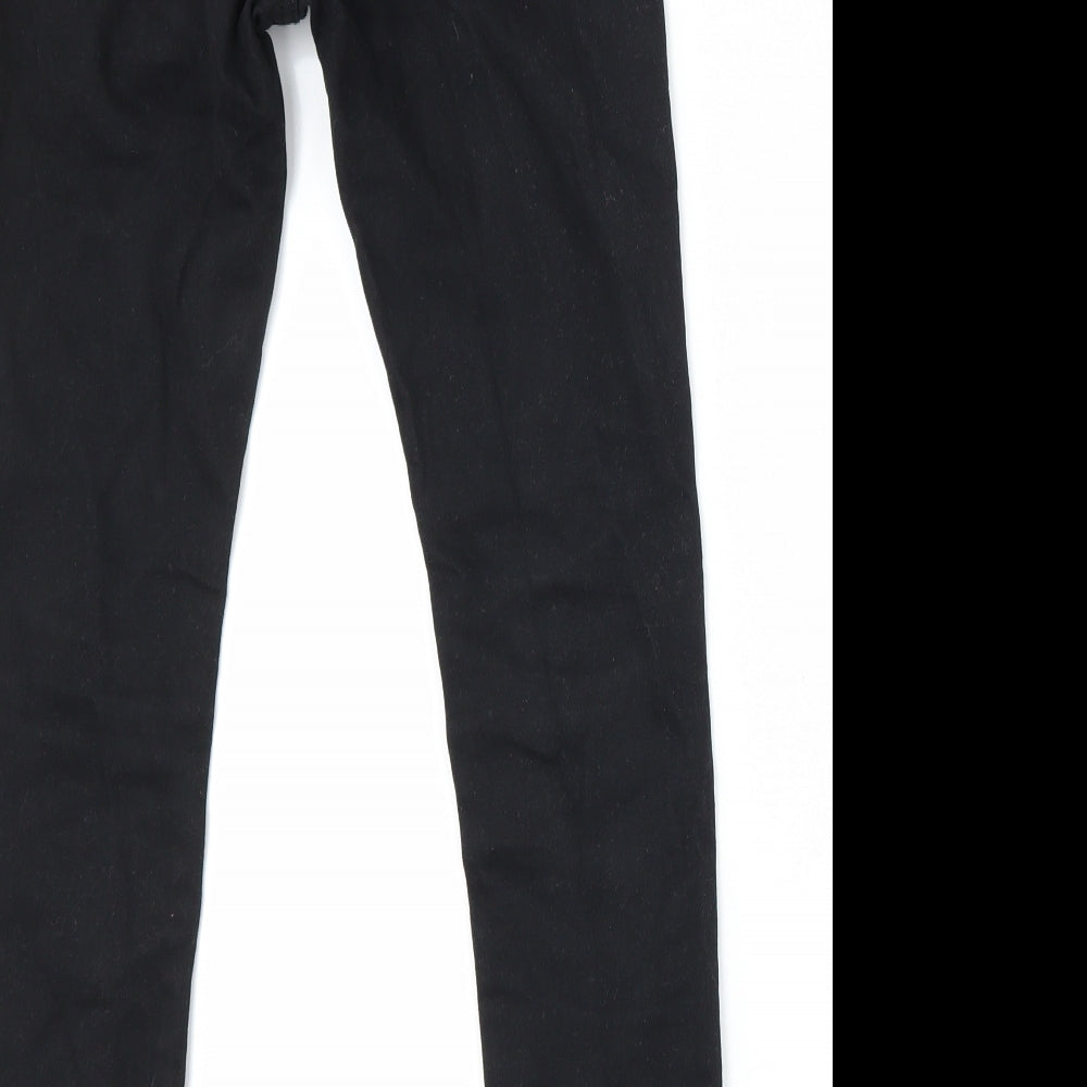 Brand and care label for Denim co girls’ black denim skinny jeans, size 9-10, years
