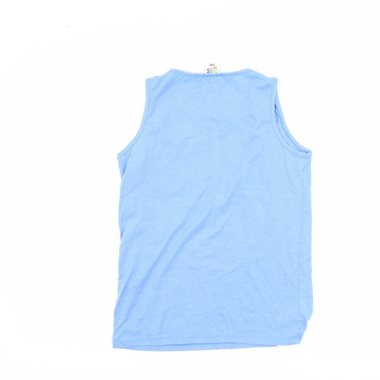 Txm kids Girls Blue Basic Tank Size 10-11 Years - never say never