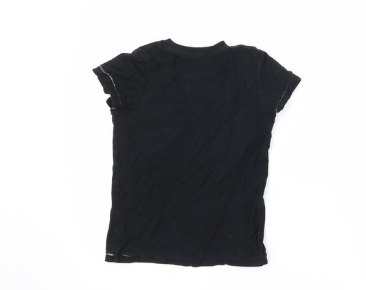 Matalan Boys Black Basic T-Shirt Size 6 Years - Awesome