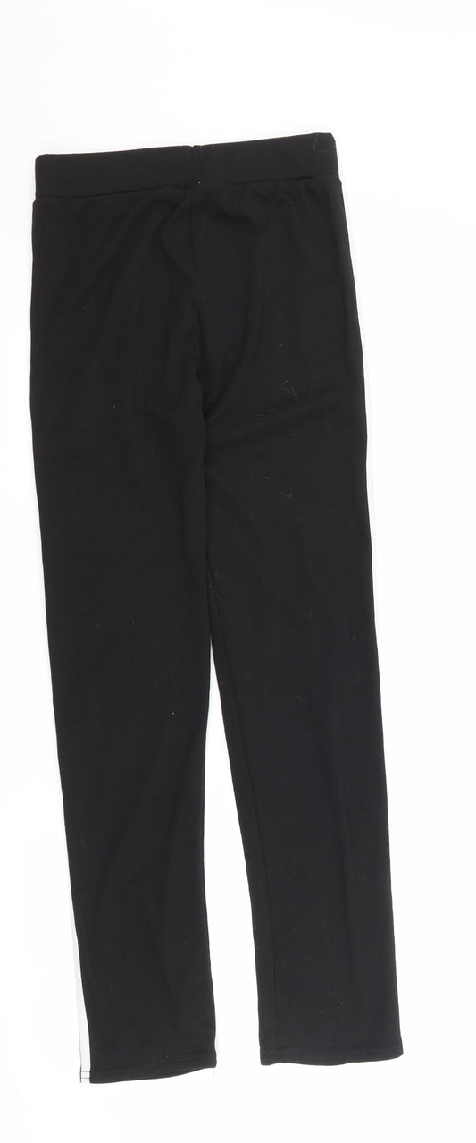 D&A Girls Black Capri Trousers Size M - leggings