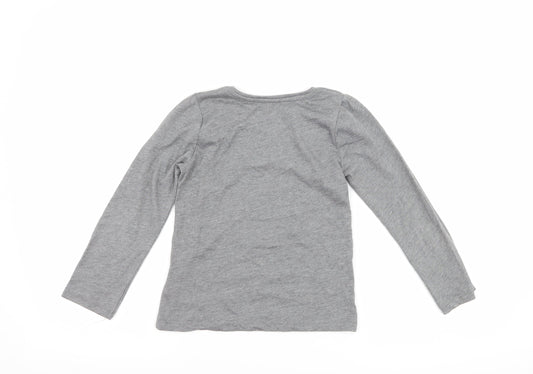 Primark Girls Grey Basic T-Shirt Size 6-7 Years - my mummy rocks