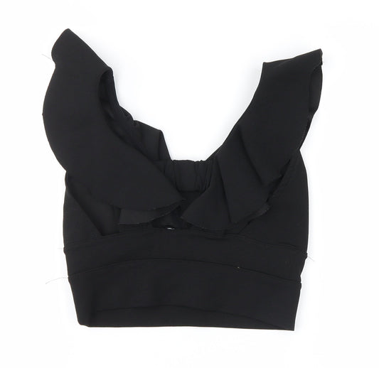 River Island Womens Black Cropped Tank Size 6