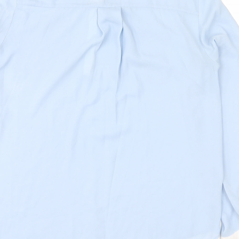 NEXT Womens Blue Basic Button-Up Size 10