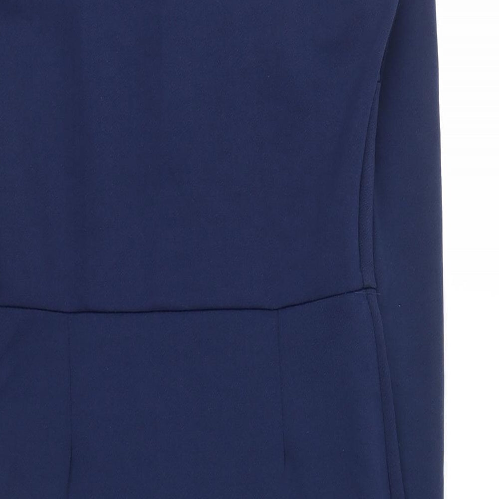 I SAW IT FIRST Womens Blue Shirt Dress Size 8