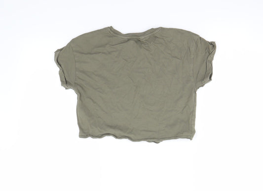 New Look Girls Green Cropped T-Shirt Size 10-11 Years