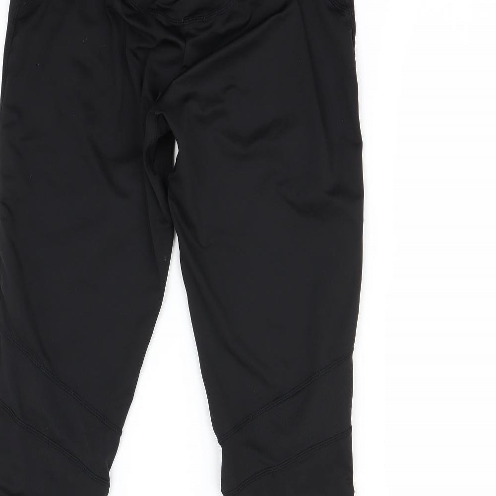 Brand and care label for pure women’s black cropped leggings, size UK 10, 17-inch leg