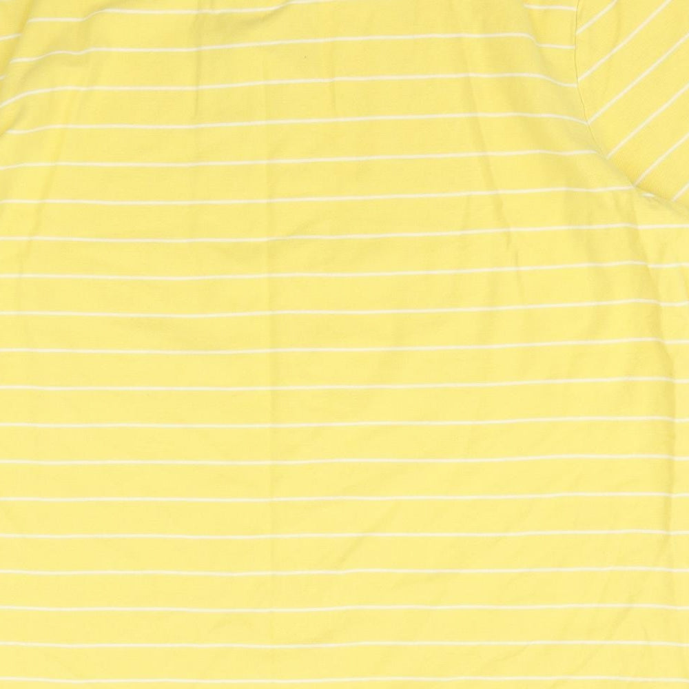 Sand stone Mens Yellow Striped Polo Size XL