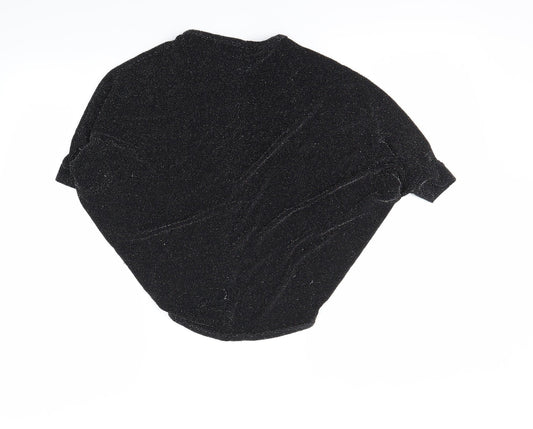 Pink Apple Girls Black Cardigan Jumper Size 7-8 Years