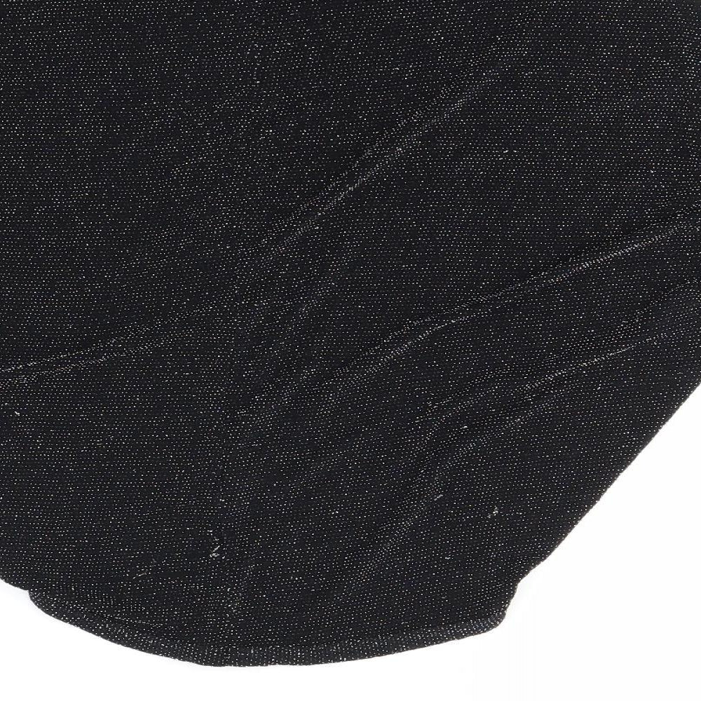 Brand and care label for Pink Apple girls’ black cardigan jumper, size 7-8, years