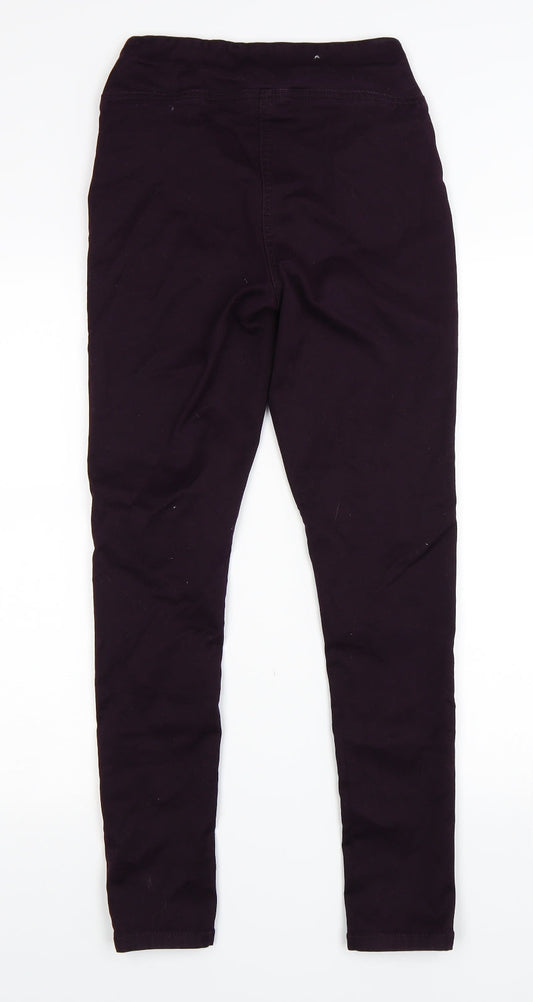 George Womens Purple Skinny Jeans Size 8 L29 in