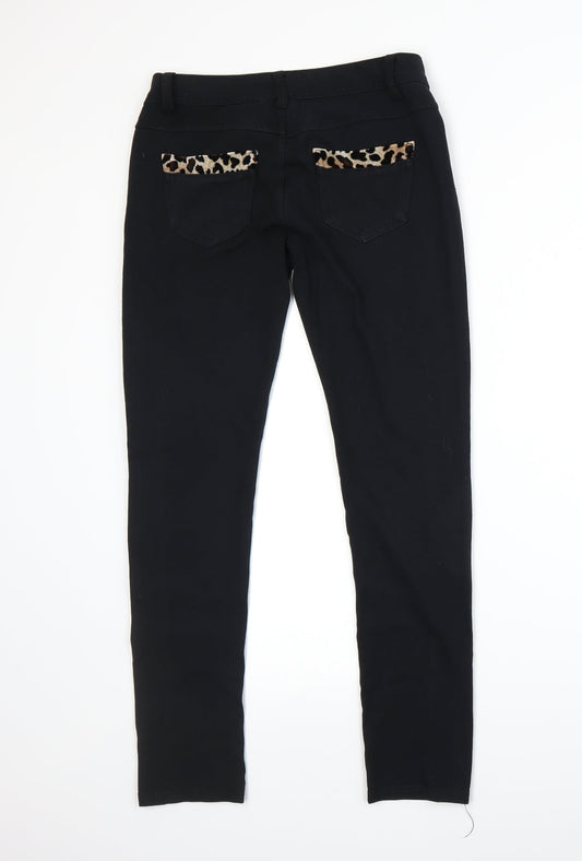 Miss Bou Womens Black Skinny Jeans Size 8 L25 in