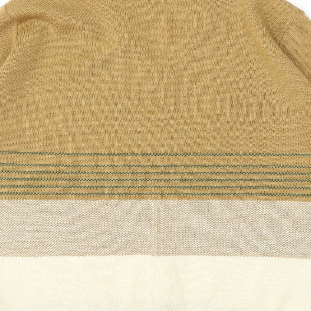 Brand and care label for Preworn women’s brown knit jumper, size XL