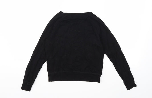 Pineapple Girls Black Pullover Sweatshirt Size 9-10 Years