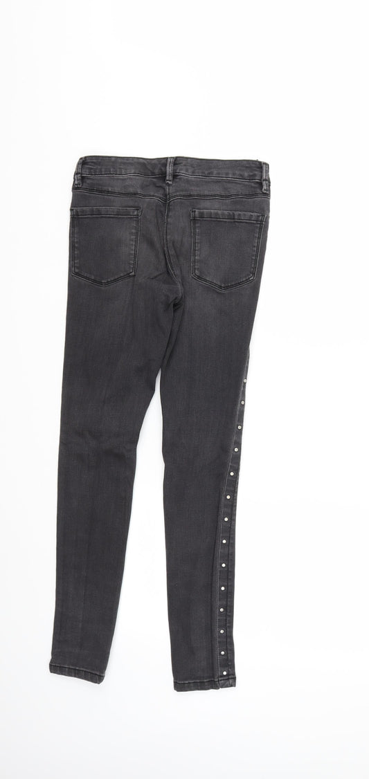NEXT Girls Black Denim Skinny Jeans Size 12 Years