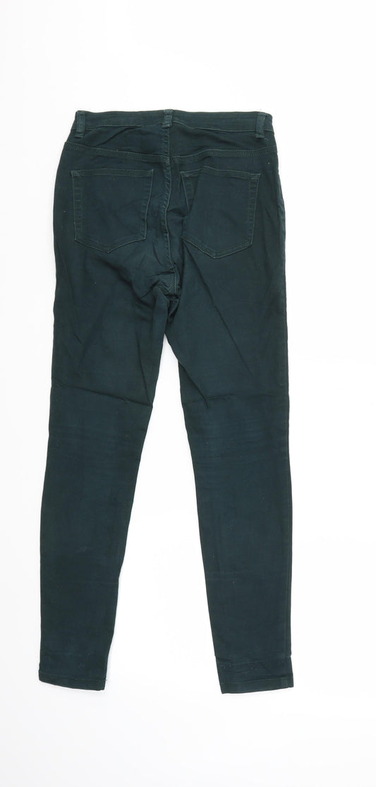 Pull&Bear Womens Green Denim Skinny Jeans Size 8 L28 in