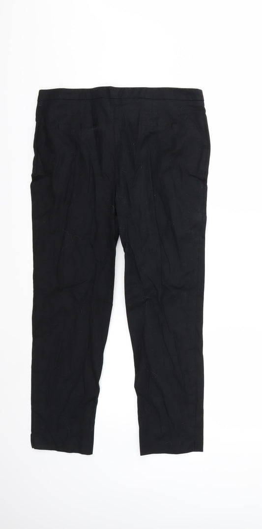 NEXT Womens Black Trousers Size 12 L25 in
