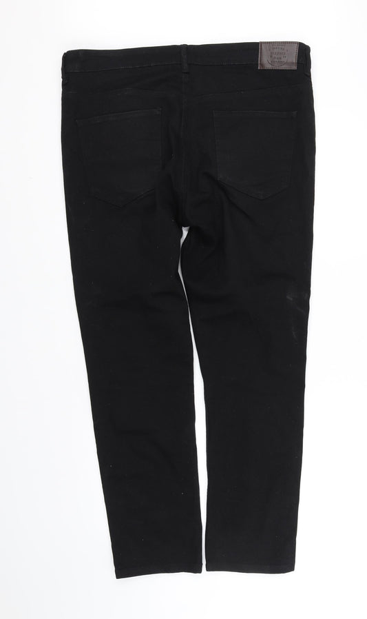 pre worn Womens Black Straight Jeans Size L L30 in