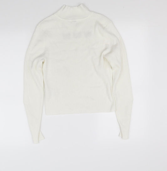 pre worn Girls White Pullover Jumper Size L