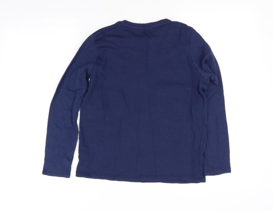pre worn Girls Blue Basic T-Shirt Size 11-12 Years