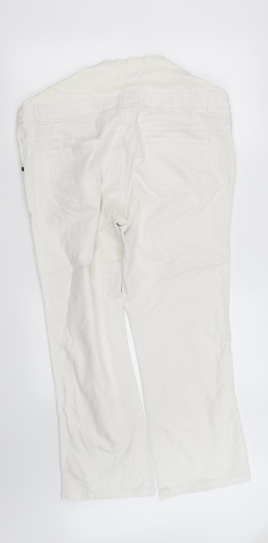 pre worn Womens White Straight Jeans Size 42 in L30 in