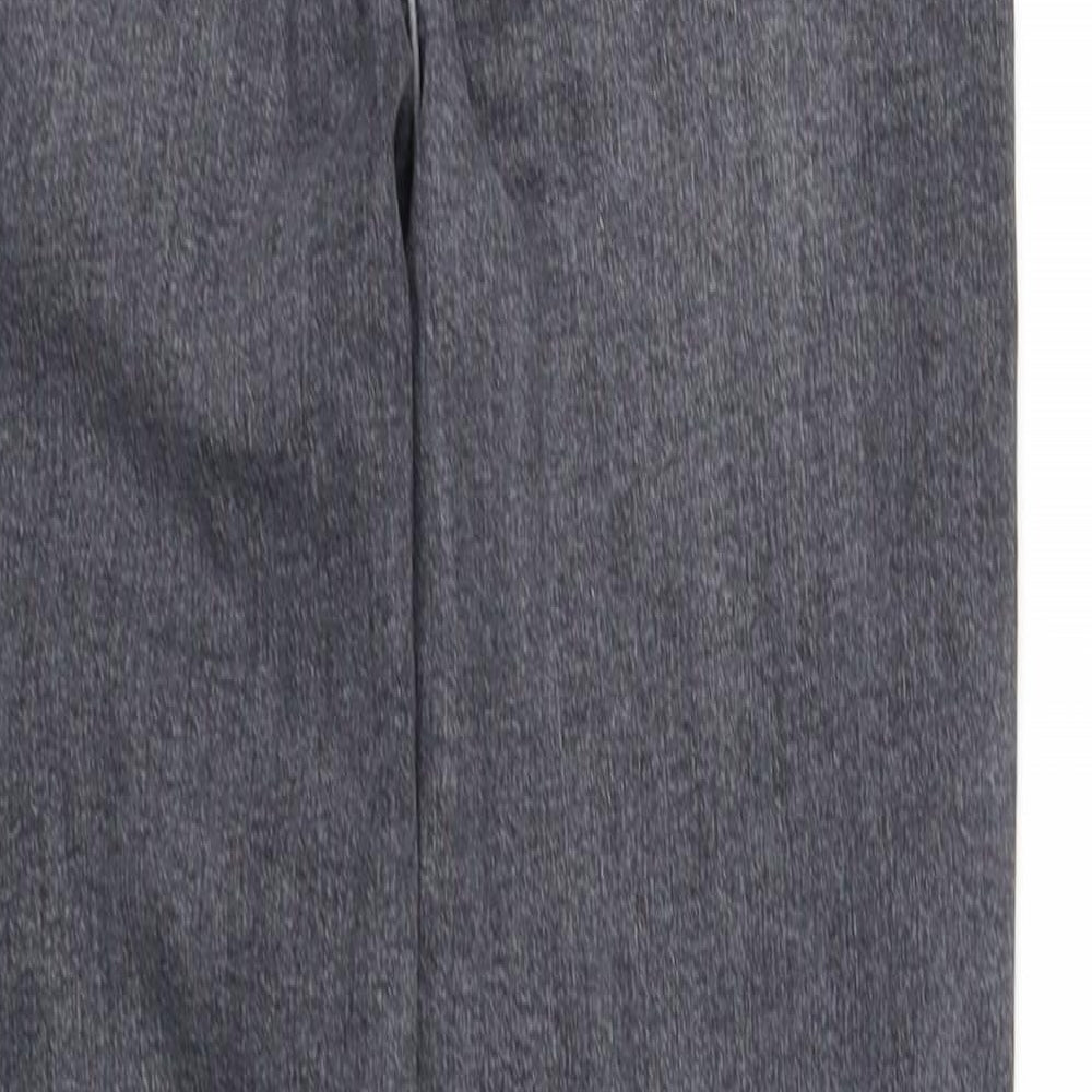 Brand and care label for women’s grey straight jeans, size UK 10, 27-inch leg