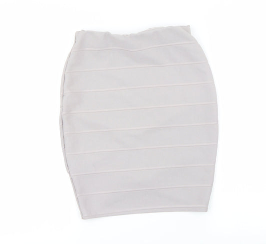 Miss Selfridge Womens Grey A-Line Skirt Size 8