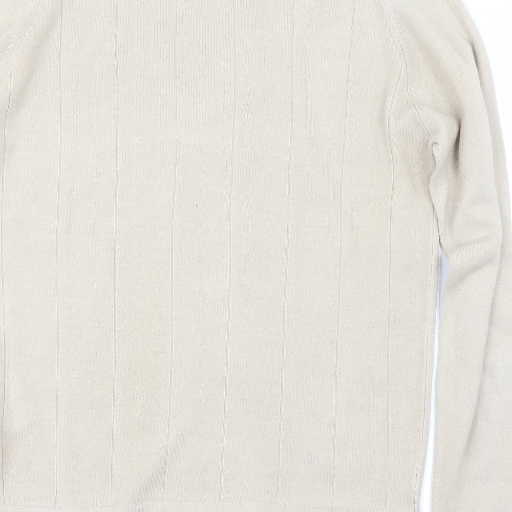 Brand and care label for did milan women’s beige jumper, size S