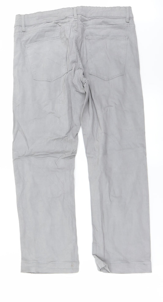 infinity woman Womens Grey Straight Jeans Size 32 in L24 in
