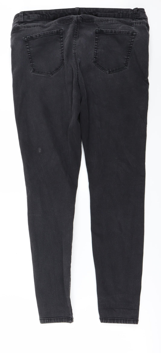 denim co Womens Black Straight Jeans Size 18 L27 in