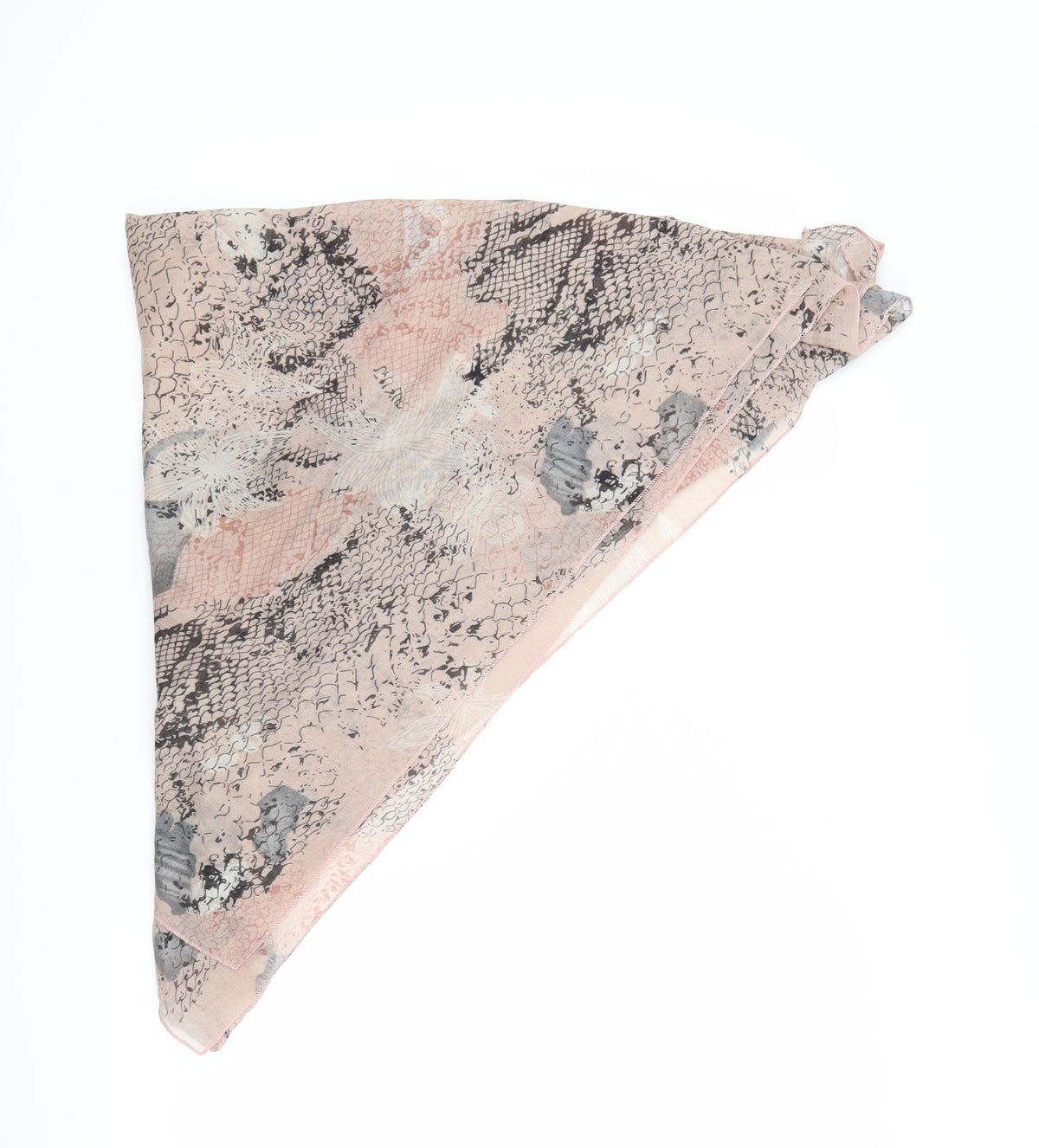 Additional front view of Preworn women’s beige floral shawl/wrap