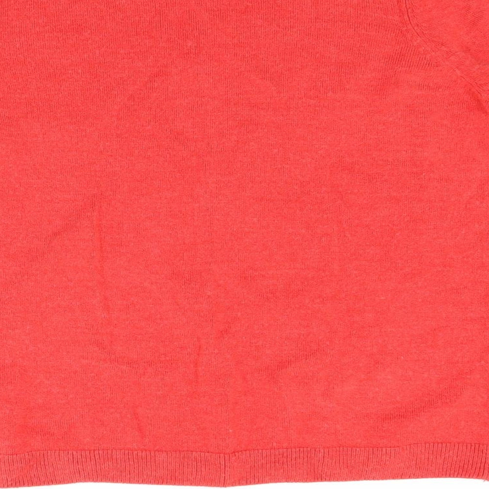 Brand and care label for Maine New England women’s red jumper, size UK 16