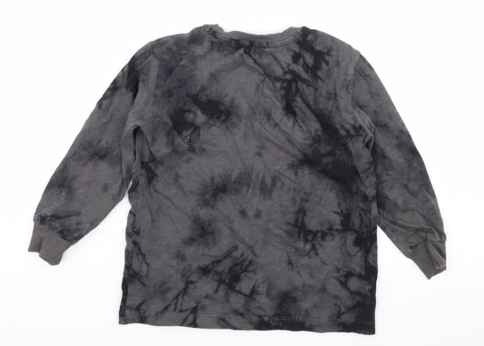 NEXT Boys Green Jersey Pullover Sweatshirt Size 5 Years - Tie Dye Skull
