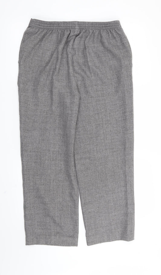 Marks and Spencer Womens Grey Trousers Size 14 L25 in