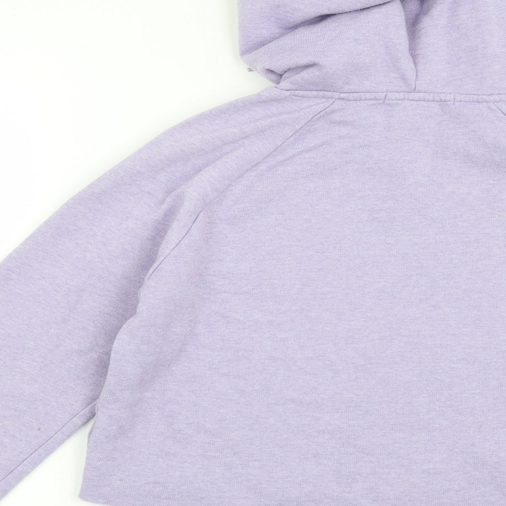 Brand and care label for Primark women’s purple pullover hoodie, size UK 6
