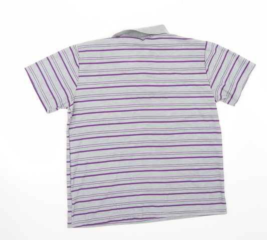 Etoile Mens Grey Striped T-Shirt Size M