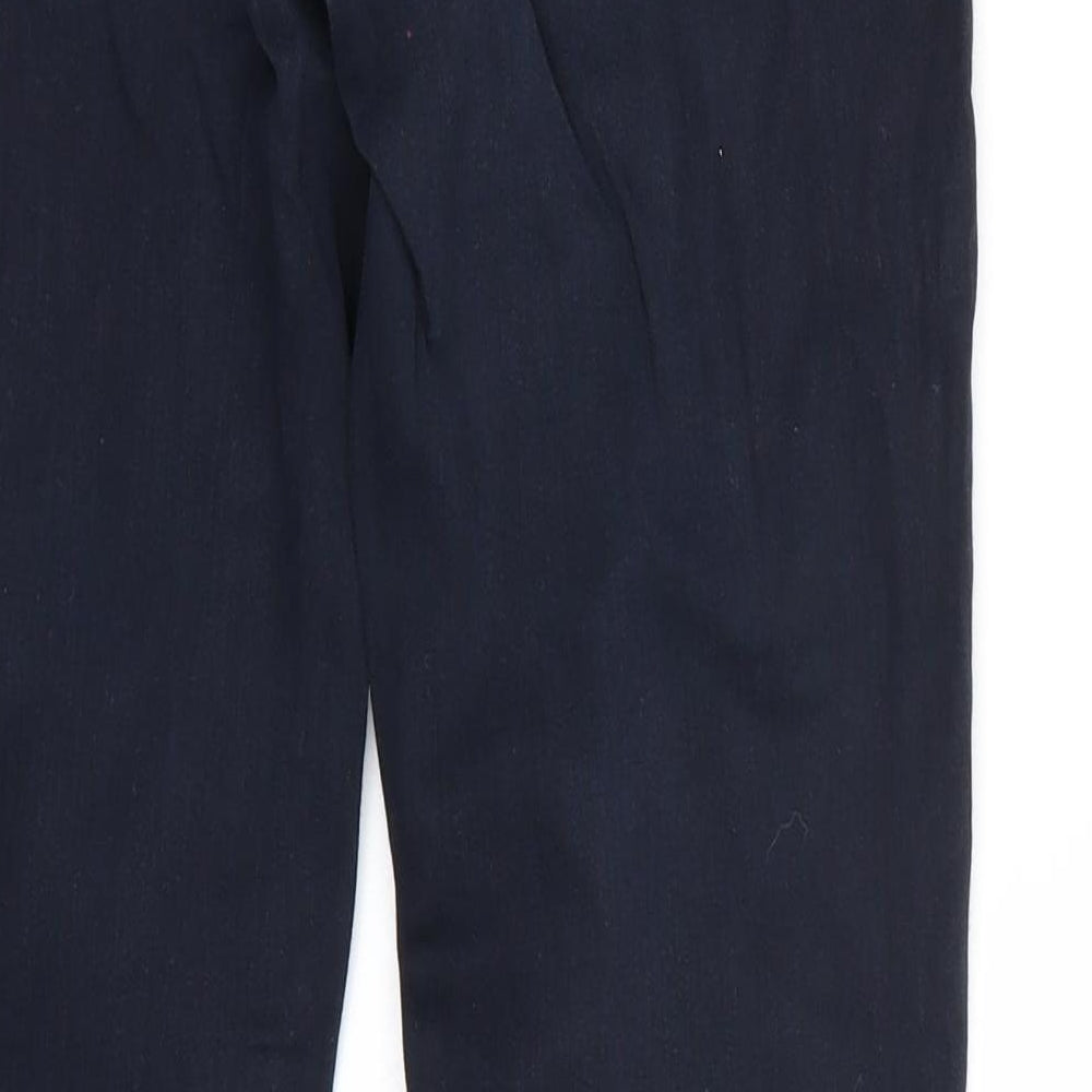 Brand and care label for 1975 women’s blue straight jeans, size UK 10, 28-inch leg