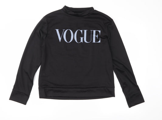 Preworn Womens Black Pullover Sweatshirt Size M