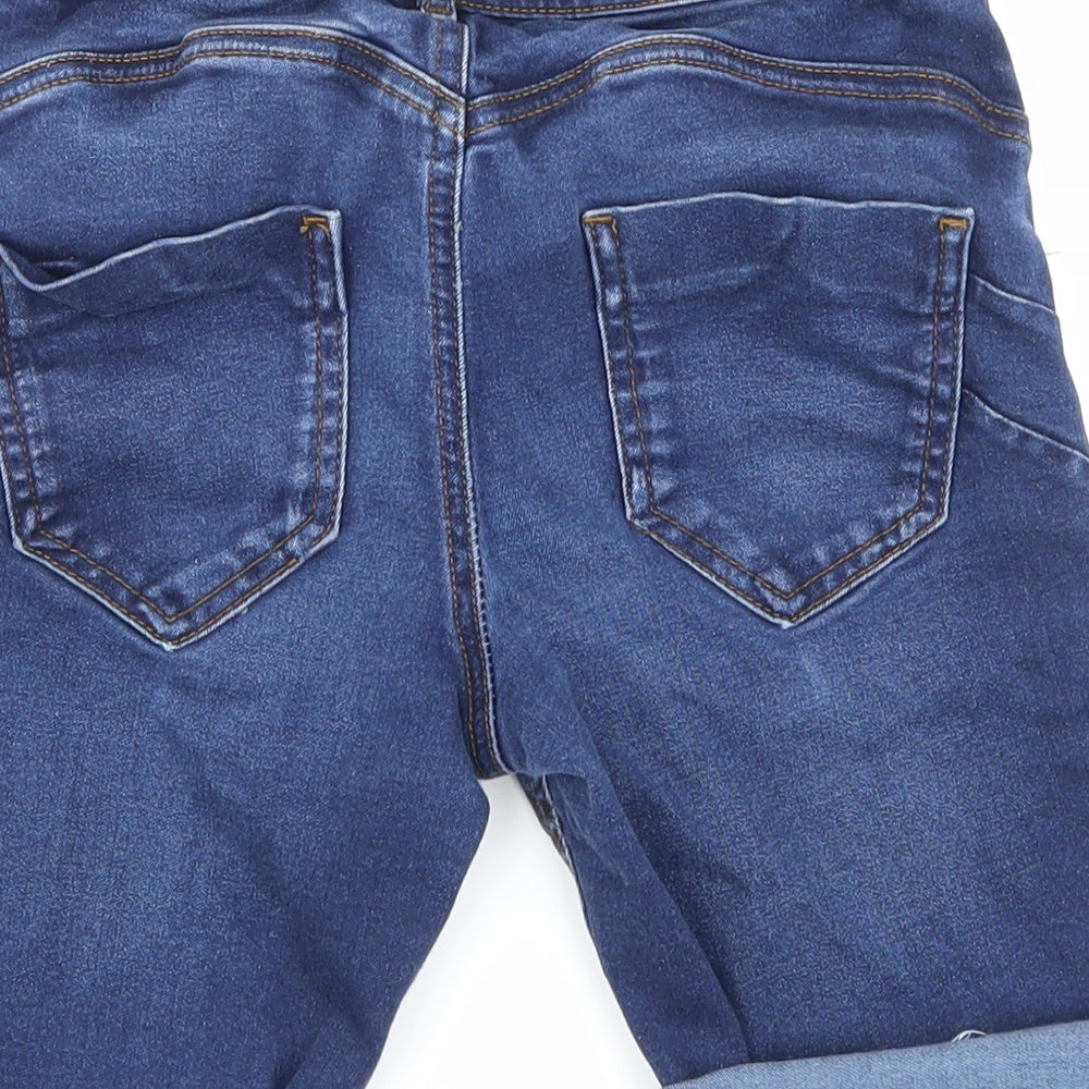 Primark Boys Blue Denim Cargo Shorts Size S