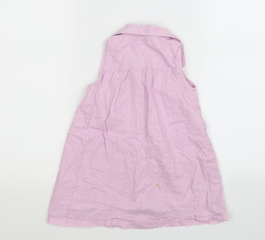 George Girls Pink Shirt Dress Size 2-3 Years